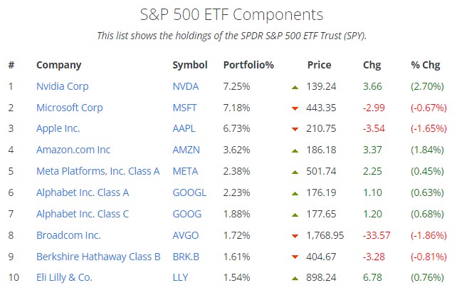 S&P 500 指數成分股